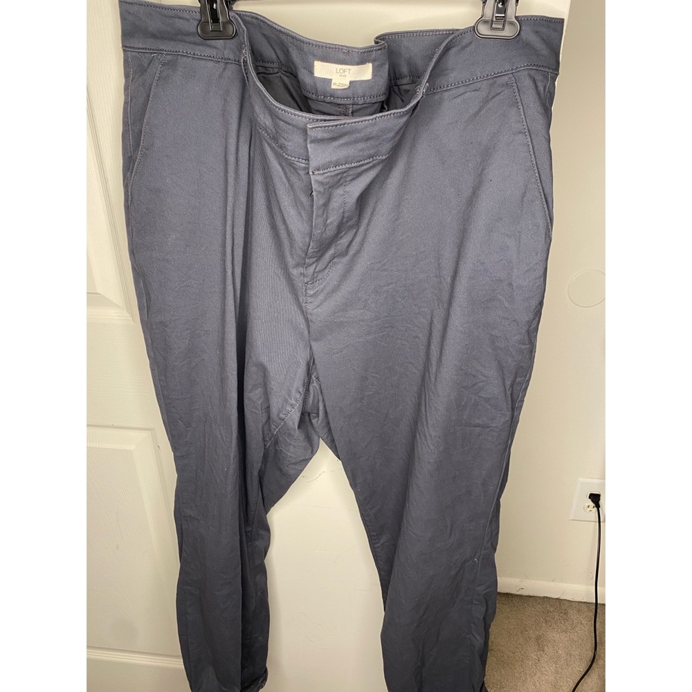 Loft Plus Greyish Blue Chino Pants
